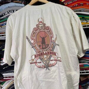 90s vintage tv promo the Highlander there can only be one t shirt